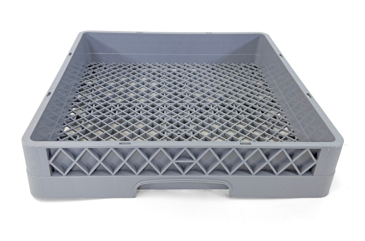 Commercial Dishwasher Flat Rack | Heavy Duty Open Dish Rack for Plates | Trays & Kitchenware | Restaurant Dishwashing Rack | Gray