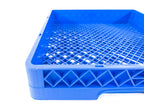 Commercial Dishwasher Flat Rack | Heavy Duty Open Dish Rack for Plates | Trays & Kitchenware | Restaurant Dishwashing Rack | Blue
