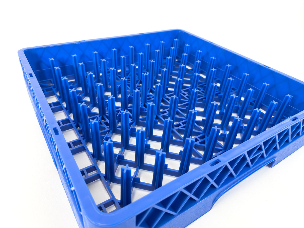 Commercial Dishwasher Glass Rack with Pegs | Heavy Duty Plastic Cup | Rack for Glasses, Mugs & Barware | Restaurant Dishwashing Rack | Blue