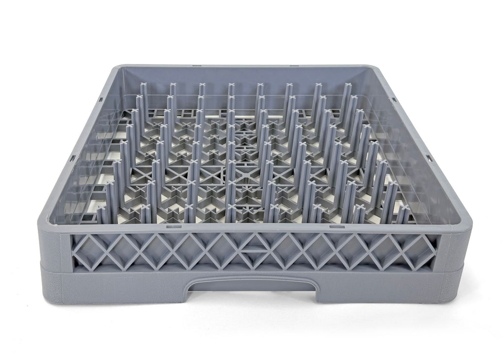 Commercial Dishwasher Glass Rack with Pegs | Heavy Duty Plastic Cup | Rack for Glasses, Mugs & Barware | Restaurant Dishwashing Rack | Gray