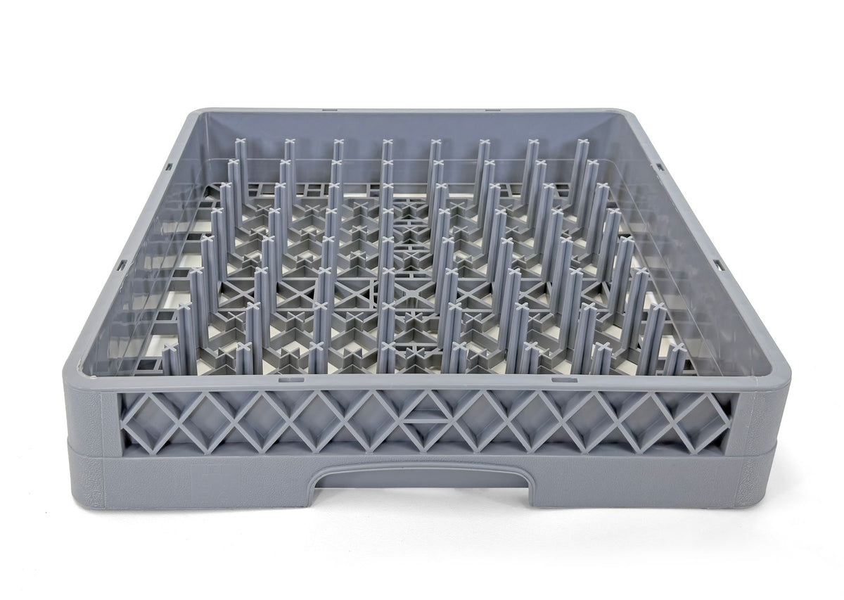 Commercial Dishwasher Glass Rack with Pegs | Heavy Duty Plastic Cup | Rack for Glasses, Mugs & Barware | Restaurant Dishwashing Rack | Gray