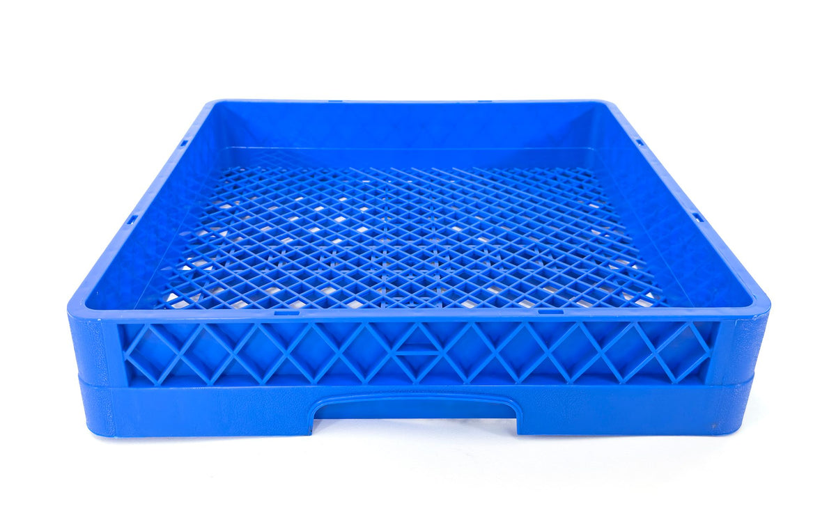 Commercial Dishwasher Flat Rack | Heavy Duty Open Dish Rack for Plates | Trays & Kitchenware | Restaurant Dishwashing Rack | Blue