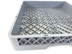 Commercial Dishwasher Flat Rack | Heavy Duty Open Dish Rack for Plates | Trays & Kitchenware | Restaurant Dishwashing Rack | Gray