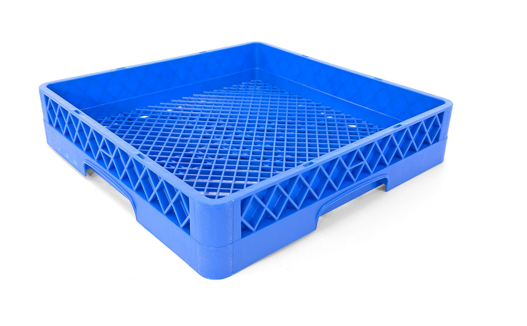 Commercial Dishwasher Flat Rack | Heavy Duty Open Dish Rack for Plates | Trays & Kitchenware | Restaurant Dishwashing Rack | Blue
