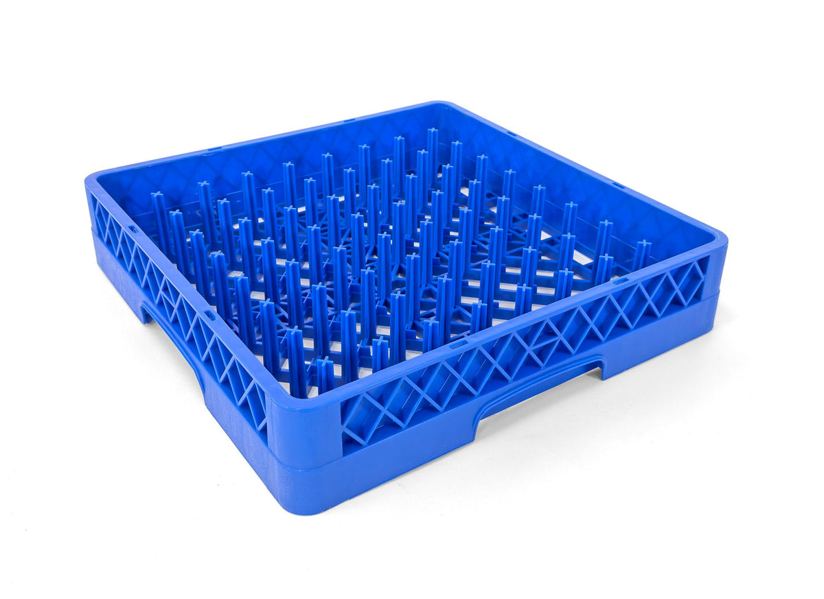 Commercial Dishwasher Glass Rack with Pegs | Heavy Duty Plastic Cup | Rack for Glasses, Mugs & Barware | Restaurant Dishwashing Rack | Blue