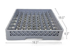 Commercial Dishwasher Glass Rack with Pegs | Heavy Duty Plastic Cup | Rack for Glasses, Mugs & Barware | Restaurant Dishwashing Rack | Gray