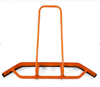 Heavy Duty Commercial Floor Squeegee with Wheels, Extra Wide 59" Curved Water Squeegee with 37" Push Handle, Orange Metal Frame & Black Blade for Warehouse, Garage & Industrial Floor Cleaning