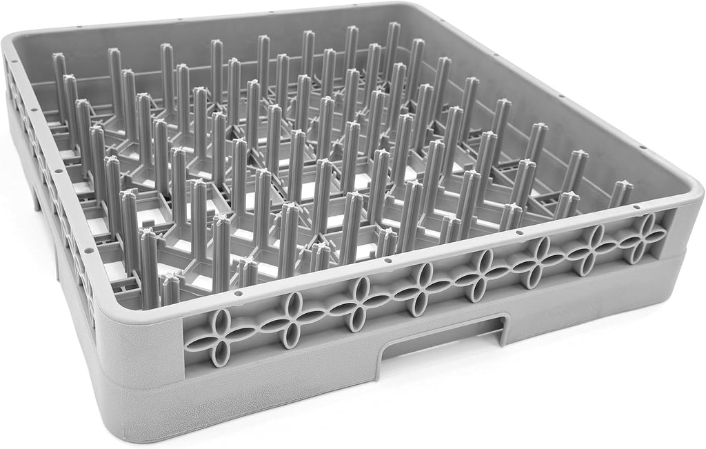Peg Plate Rack for Commercial Dishwasher | Full Size Tray Rack | Polypropylene (Gray)